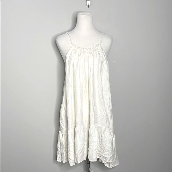Unsubscribed NWOT Silk white dress Small - Picture 1 of 8